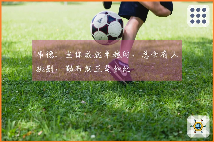 韦德：当你成就卓越时，总会有人挑剔，勒布朗正是如此